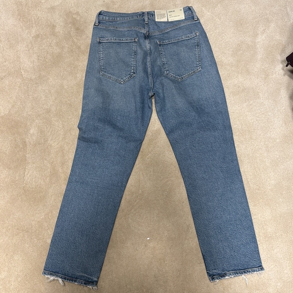Agolde Riley Crop High Rise Straight jeans - Picture 2 of 5